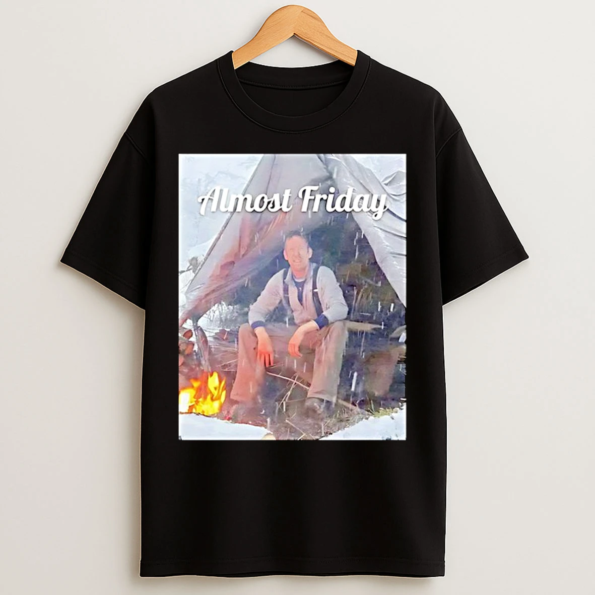 Classic Outdoor Boys Solo Camping Almost Friday T Shirts