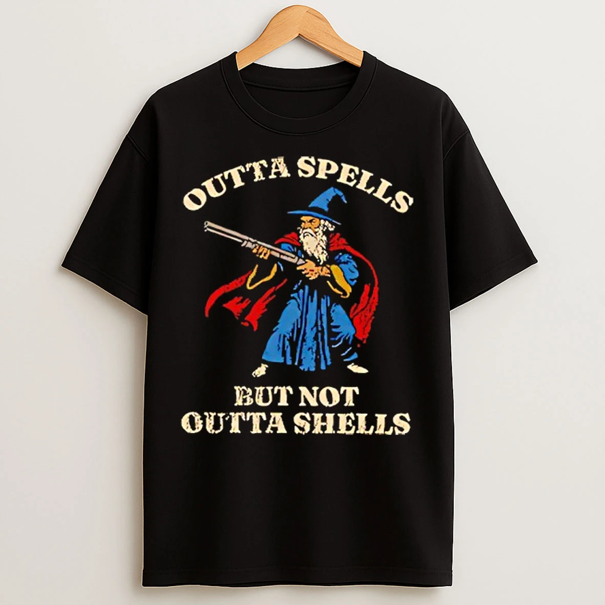 Classic Outta Spells But Not Outta Shells Wizard Fantasy Meme T Shirts