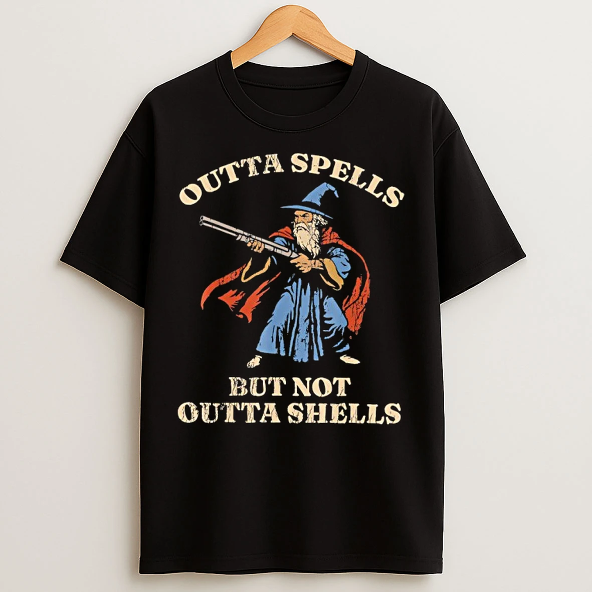 Classic Outta Spells But Not Outta Shells Wizard Fantasy T Shirts