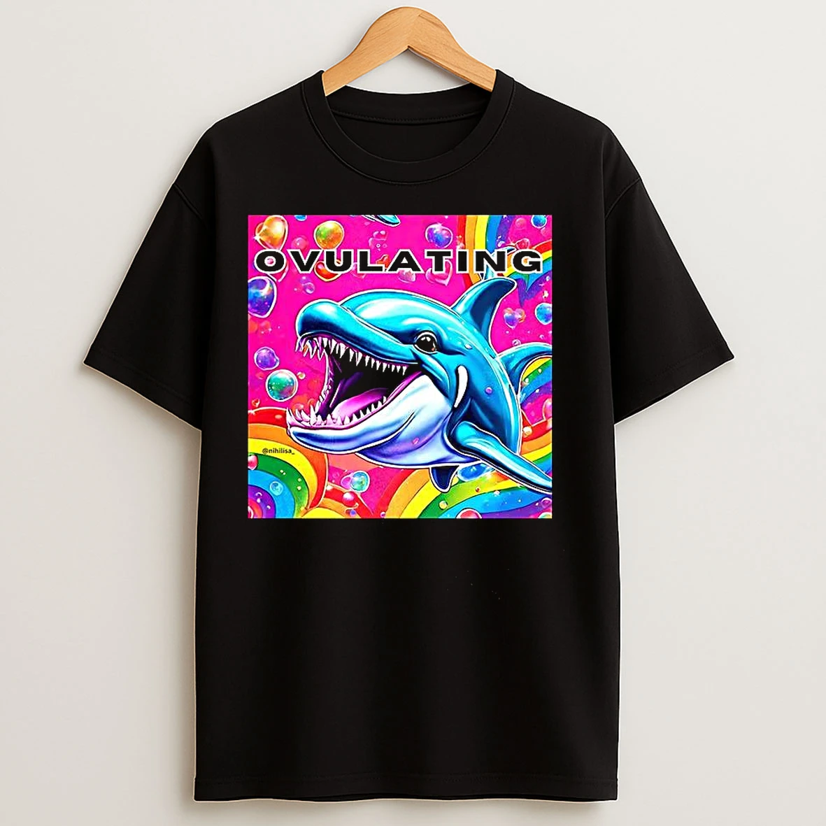 Classic Ovulations Dolphin Rainbow Meme T Shirts