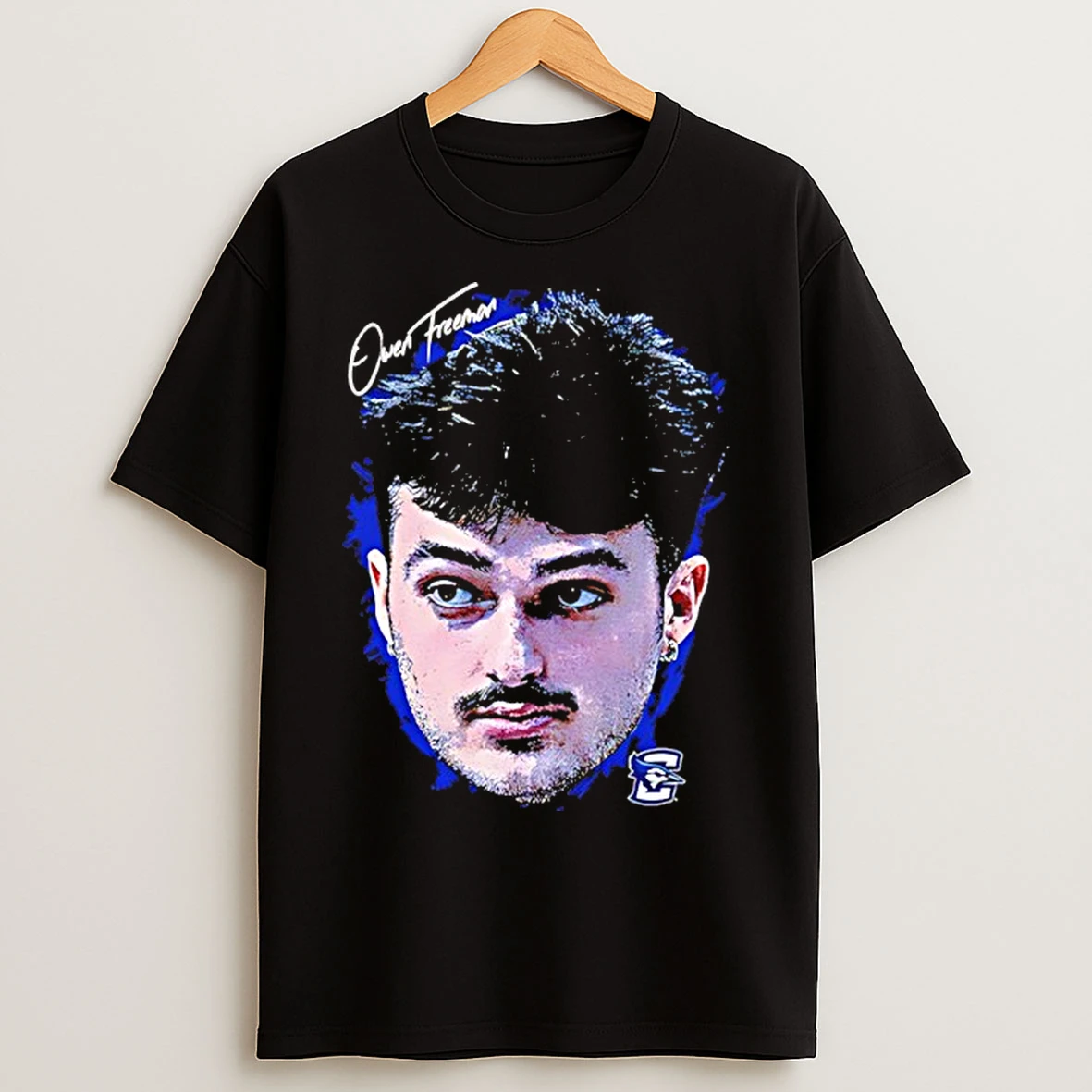 Classic Owen Freeman Creighton Basketball Game Face T Shirts