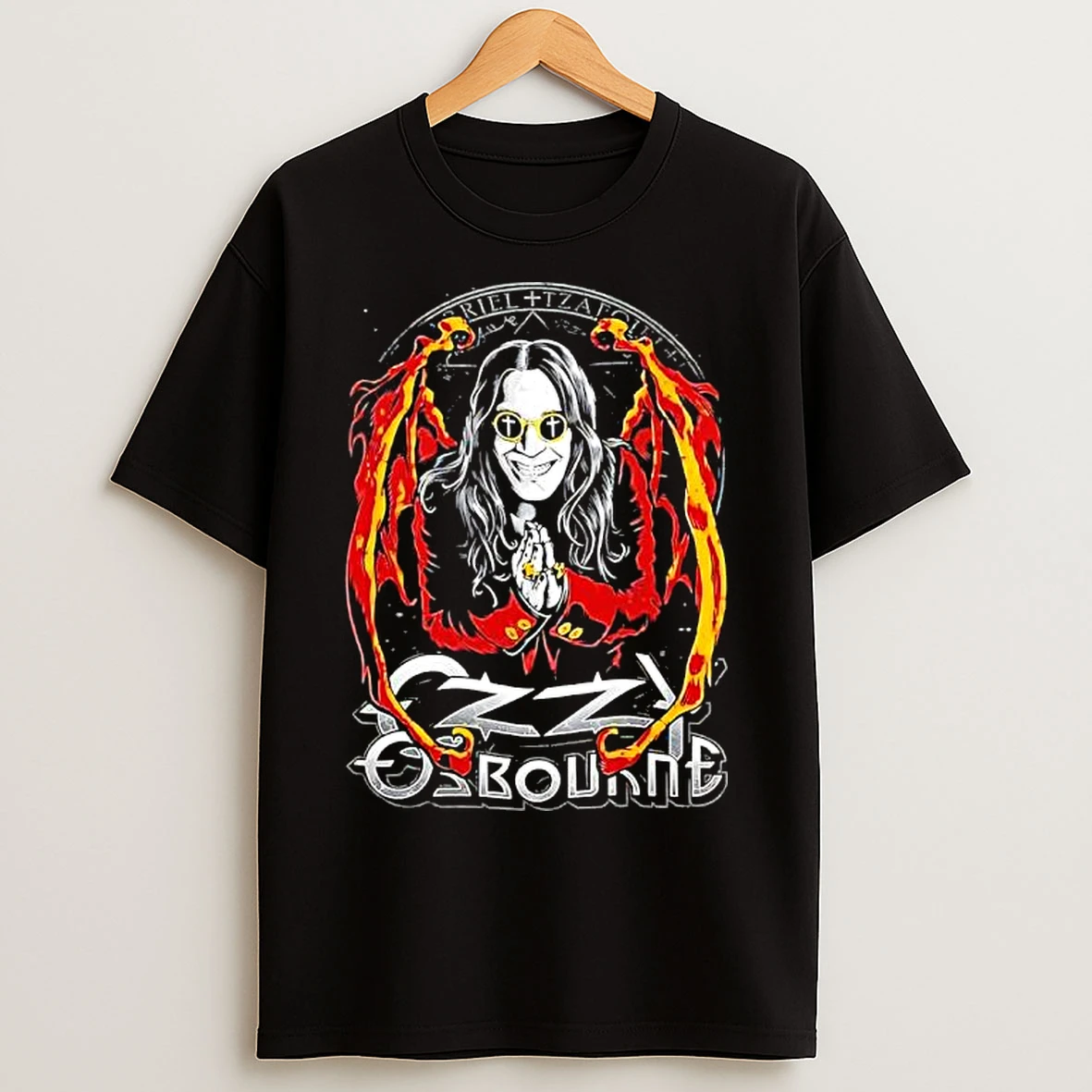 Classic Ozzy Osbourne Riel Band Wings Graphic T Shirts