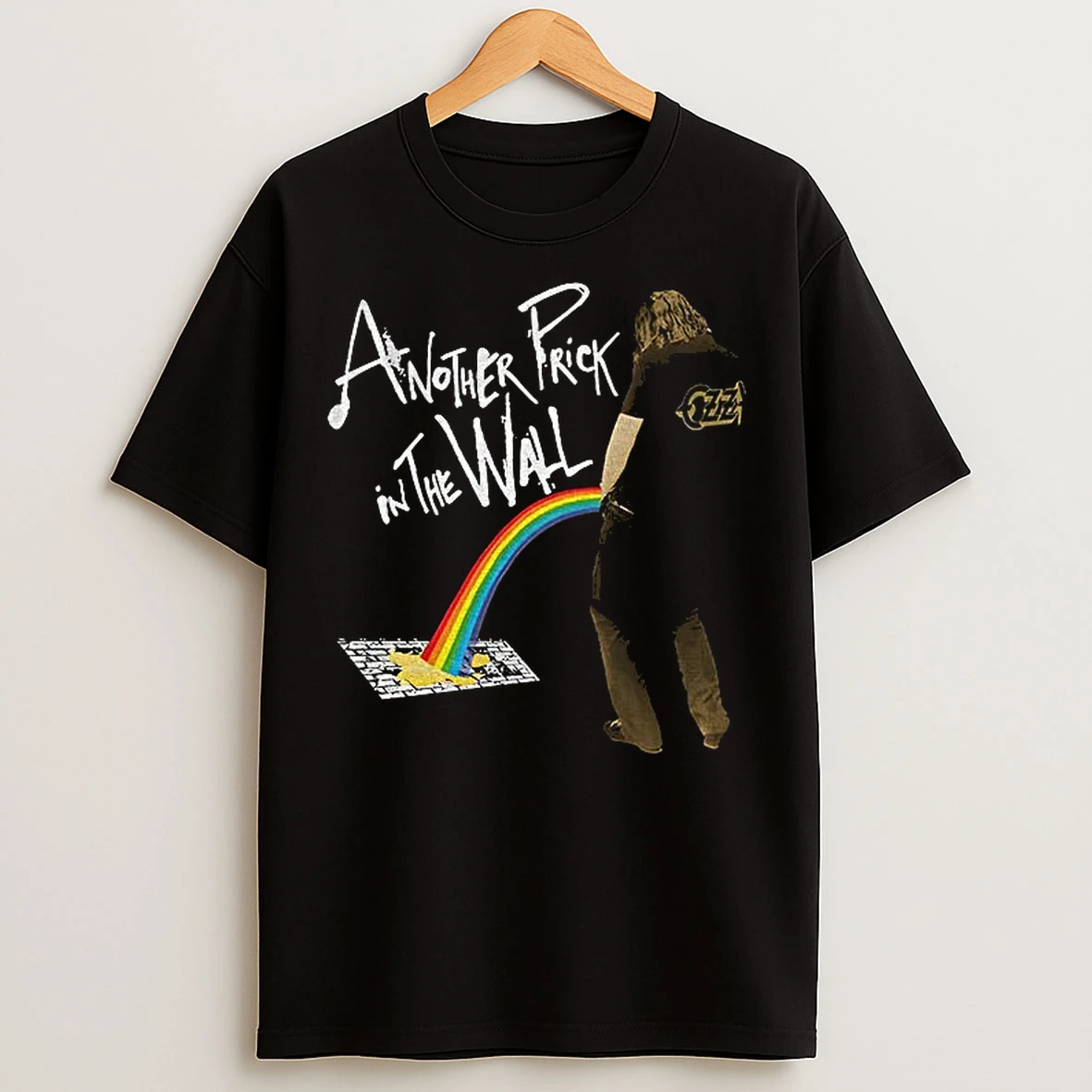 Classic Ozzy Osbourne Piss On Another Prick In The Wall Rainbow Pee T Shirts