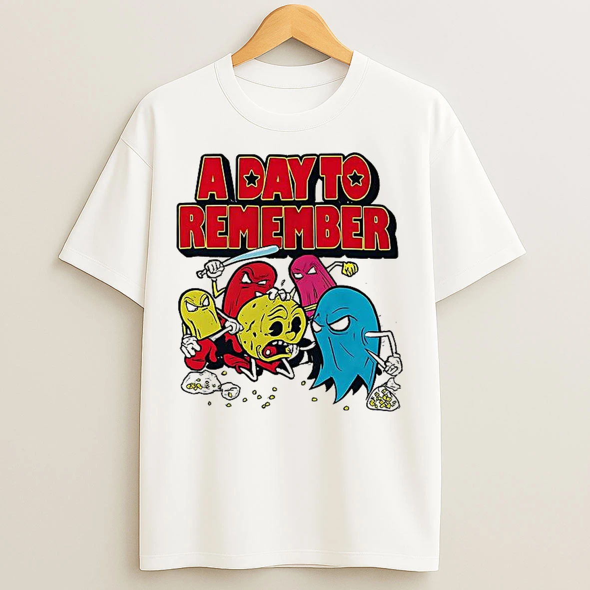 Classic Pac Man A Day To Remember Cartoon T Shirts