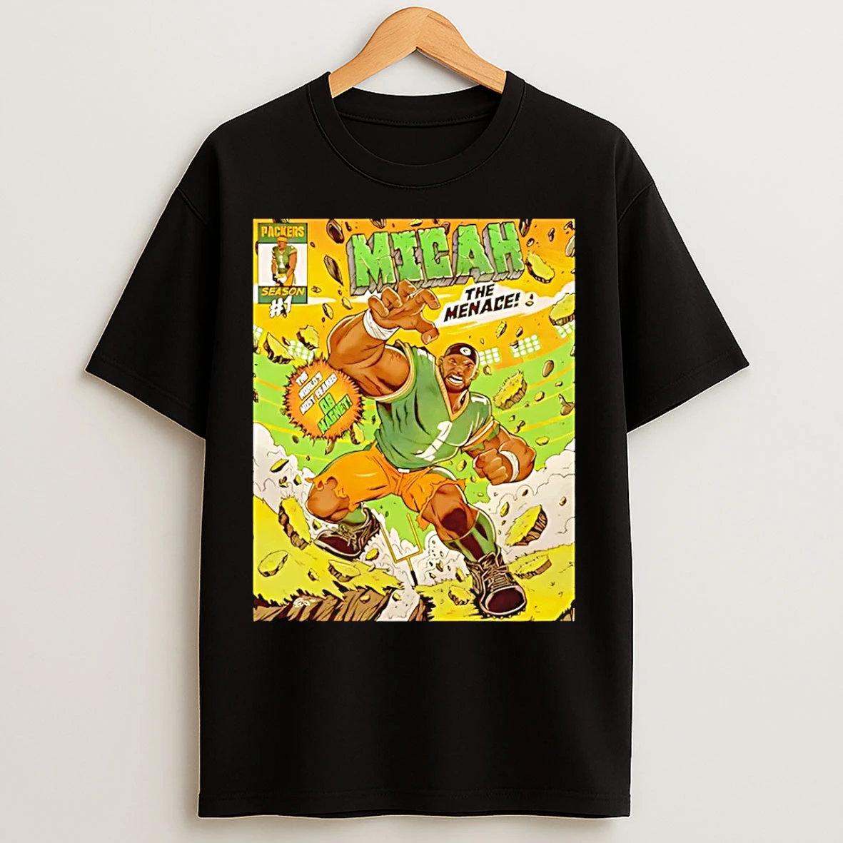 Classic Packers Season Micah Parsons The Menace Comic T Shirts