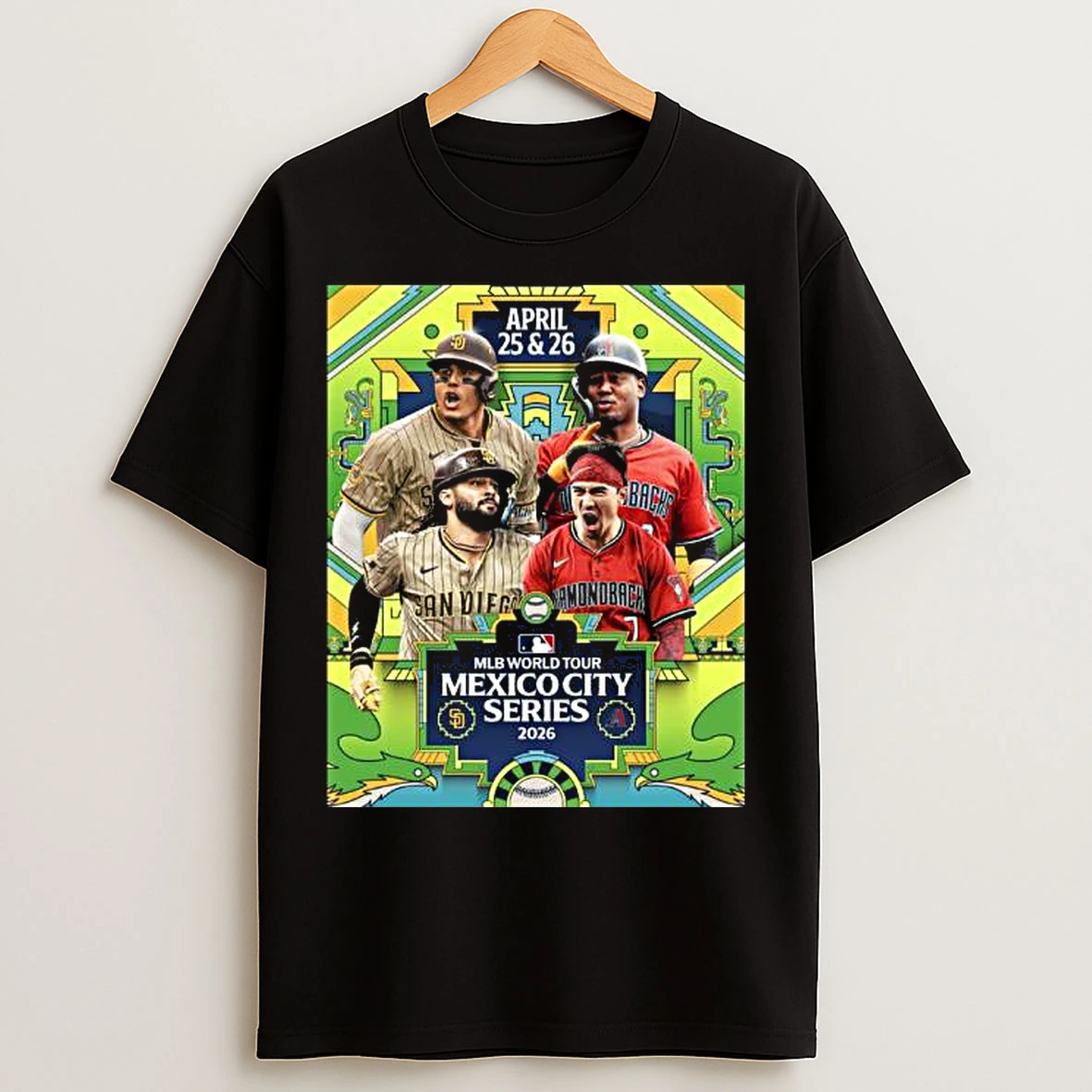 Classic Padres Vs Diamondbacks Mlb World Tour Mexico City Series 2026 T Shirts