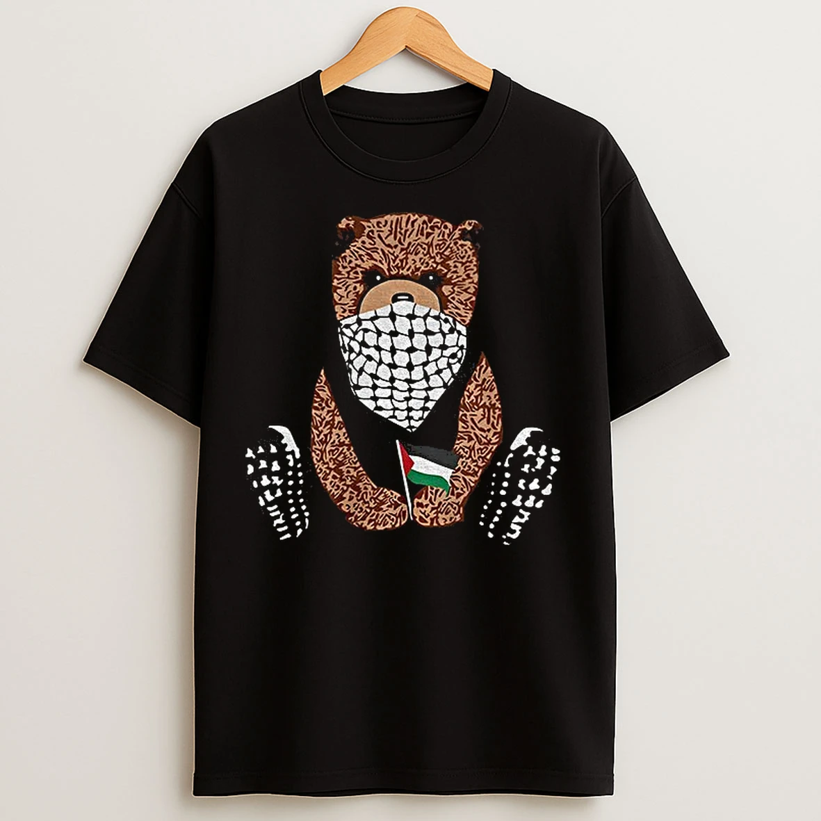 Classic Pali Bear Palestine Flag T Shirts