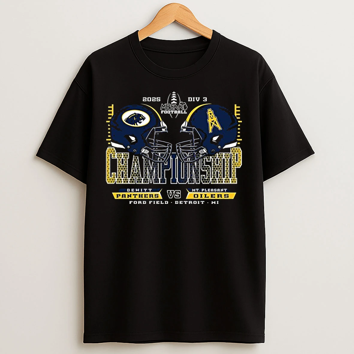 Classic Panthers Vs Oilers 2025 Mhsaa Division 3 Football Championship T Shirts