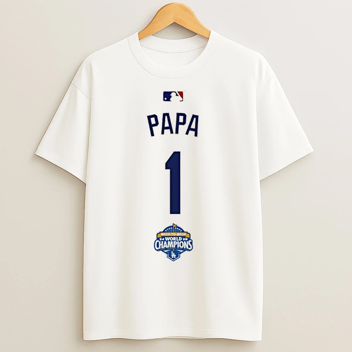 Classic Papa 1 Back To Back Champs World Champions T Shirts