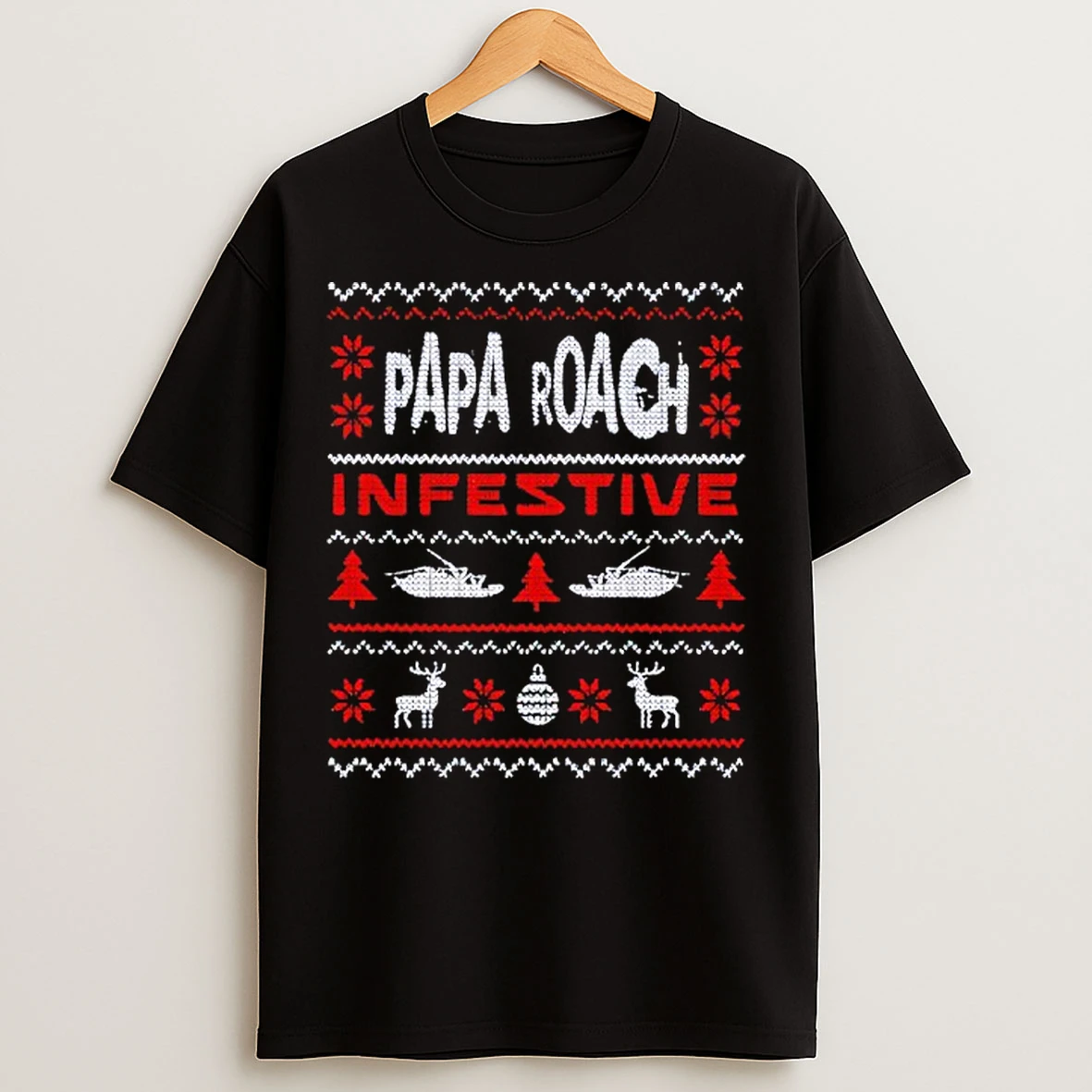 Classic Papa Roach Infestive Holiday Christmas T Shirts
