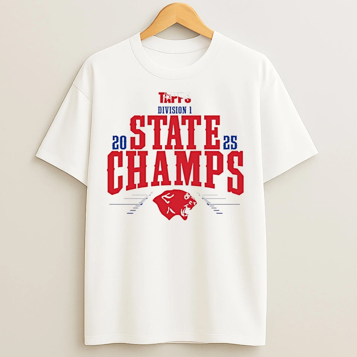 Classic Parish Episcopal School 2025 Tapps Football D1 State Champions T Shirts