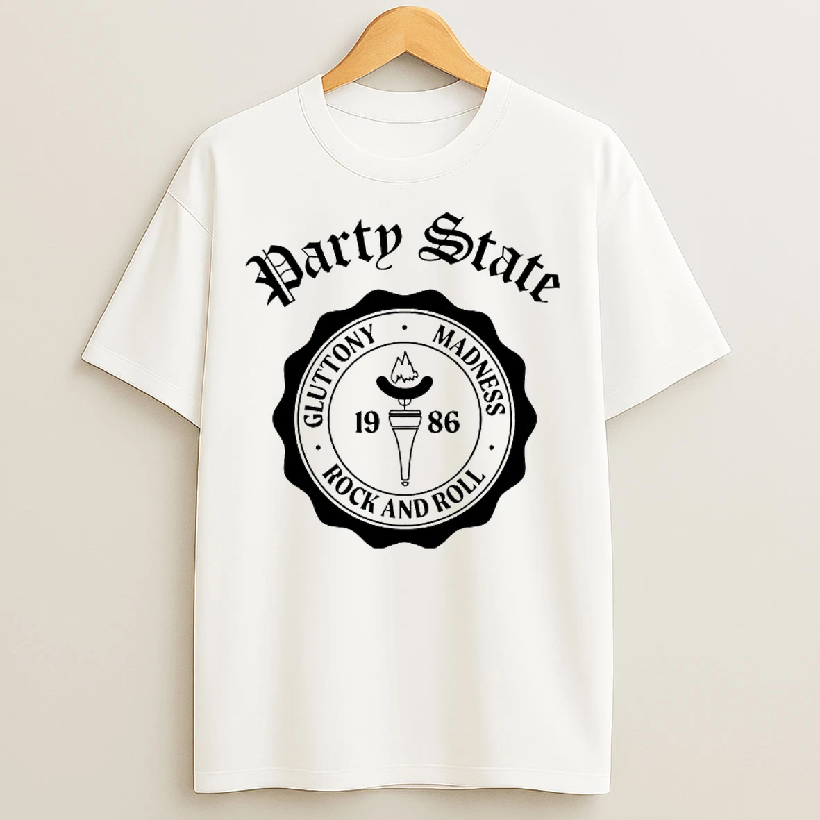 Classic Party State Gluttony Madness Rock And Roll T Shirts