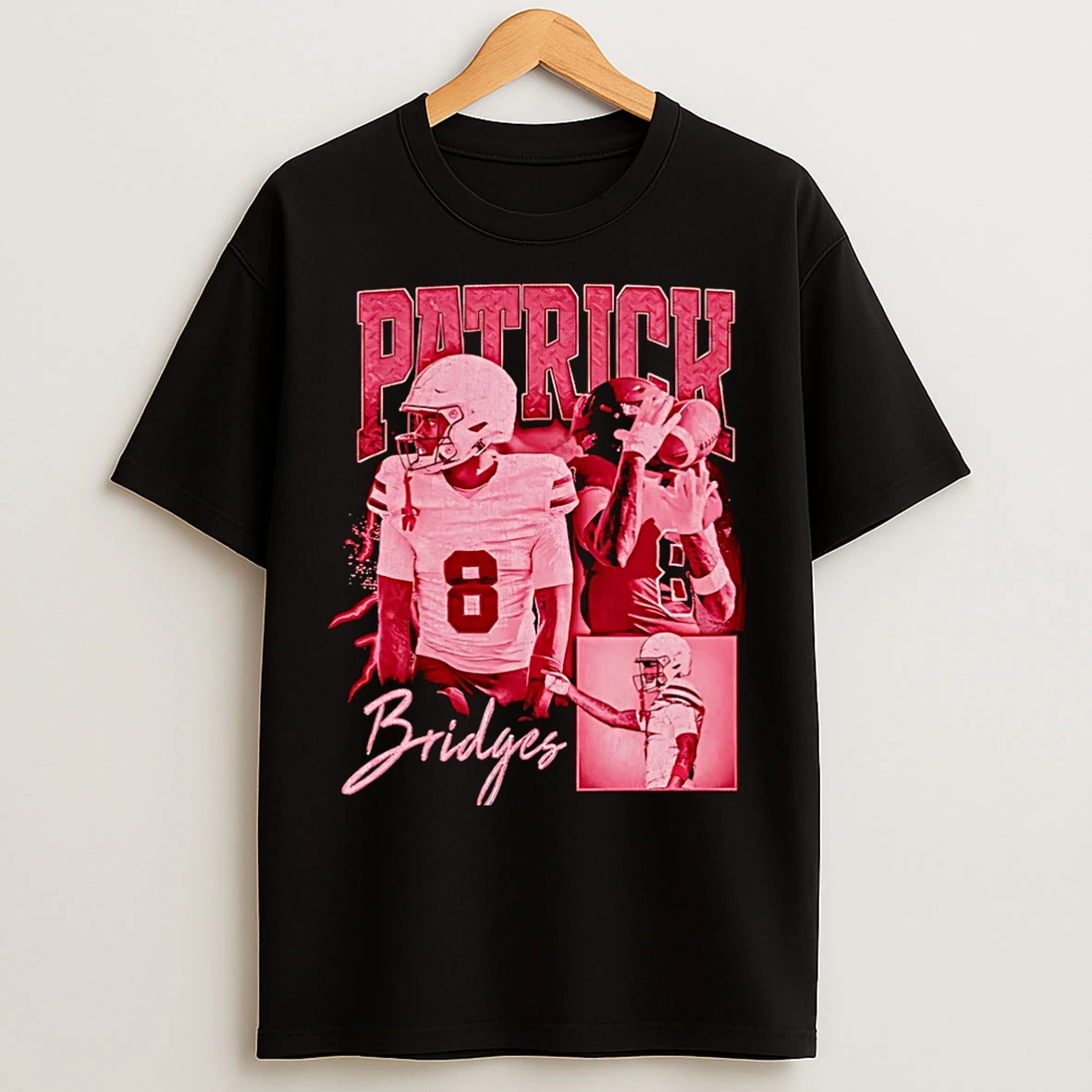 Classic Patrick Bridges Incarnate Word Cardinals Player Collage Christmas T Shirts