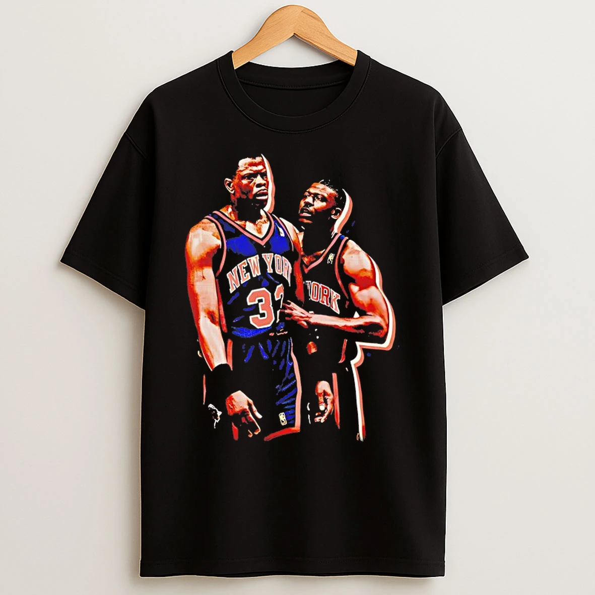 Classic Patrick Ewing And Larry Johnson New York Knicks Legend T Shirts