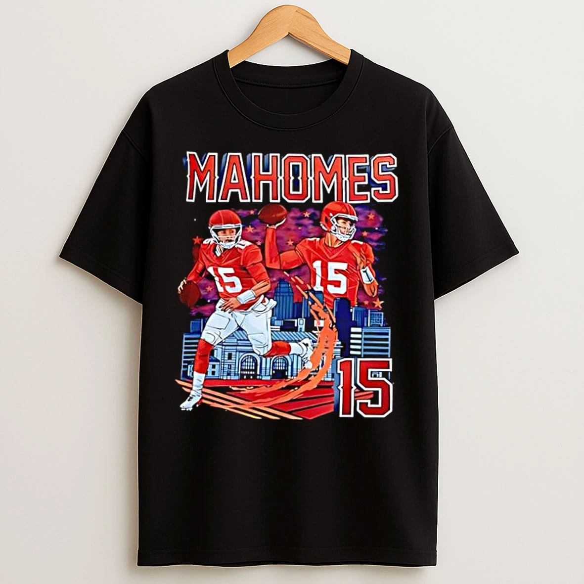 Classic Patrick Mahomes Kansas City Chiefs Big Boys Player Graphic T Shirts