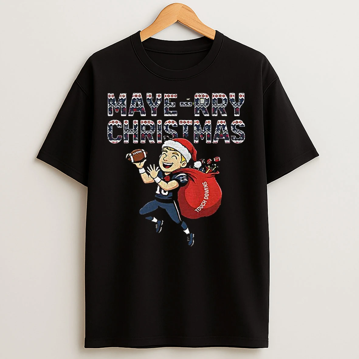 Classic Patriots Xmas Drake Maye Maye Rry New England Christmas T Shirts