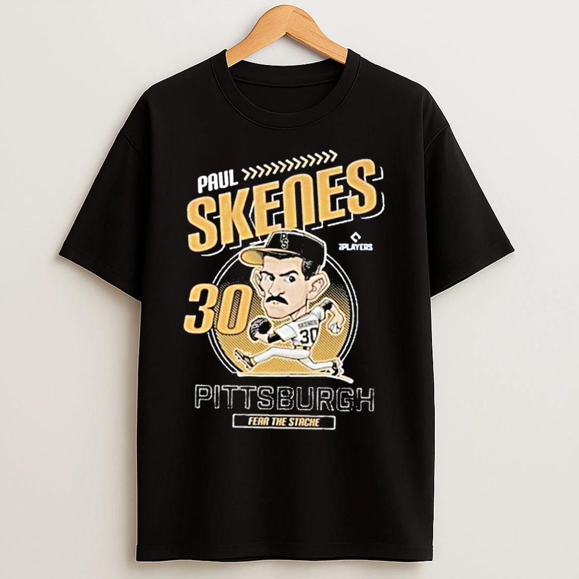Classic Paul Skenes Fear The Stache Pittsburgh Pirates Mlb Caricature T Shirts