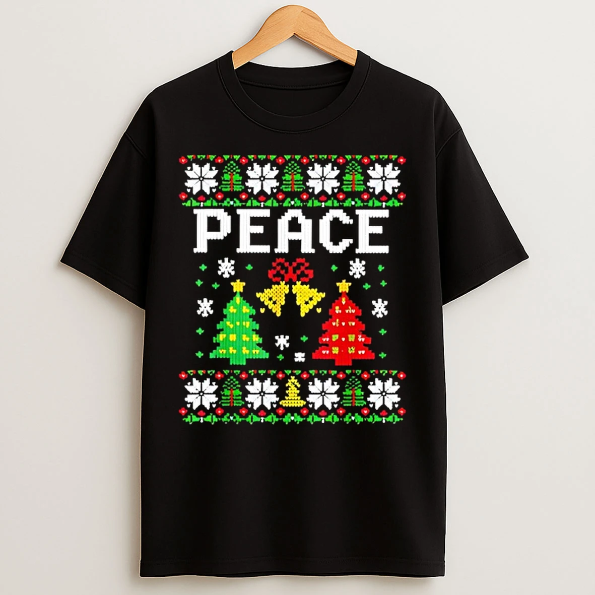 Classic Peace I Come In Peace Couple Matching Ugly Christmas T Shirts