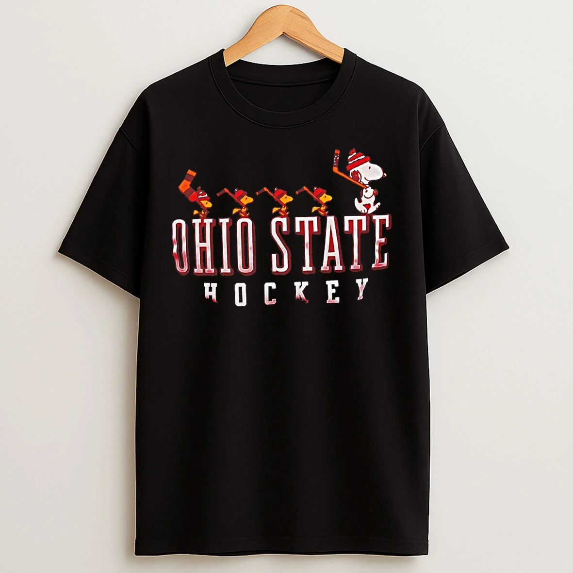Classic Peanuts Ohio State Hockey T Shirts