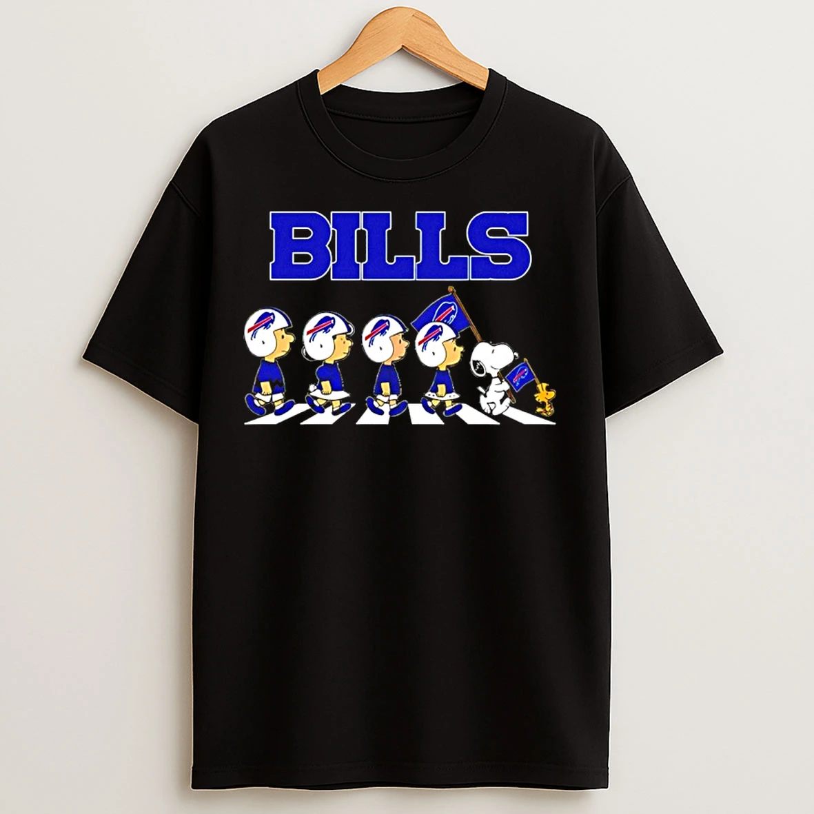 Classic Peanuts X Buffalo Bills Football Flag Walking T Shirts