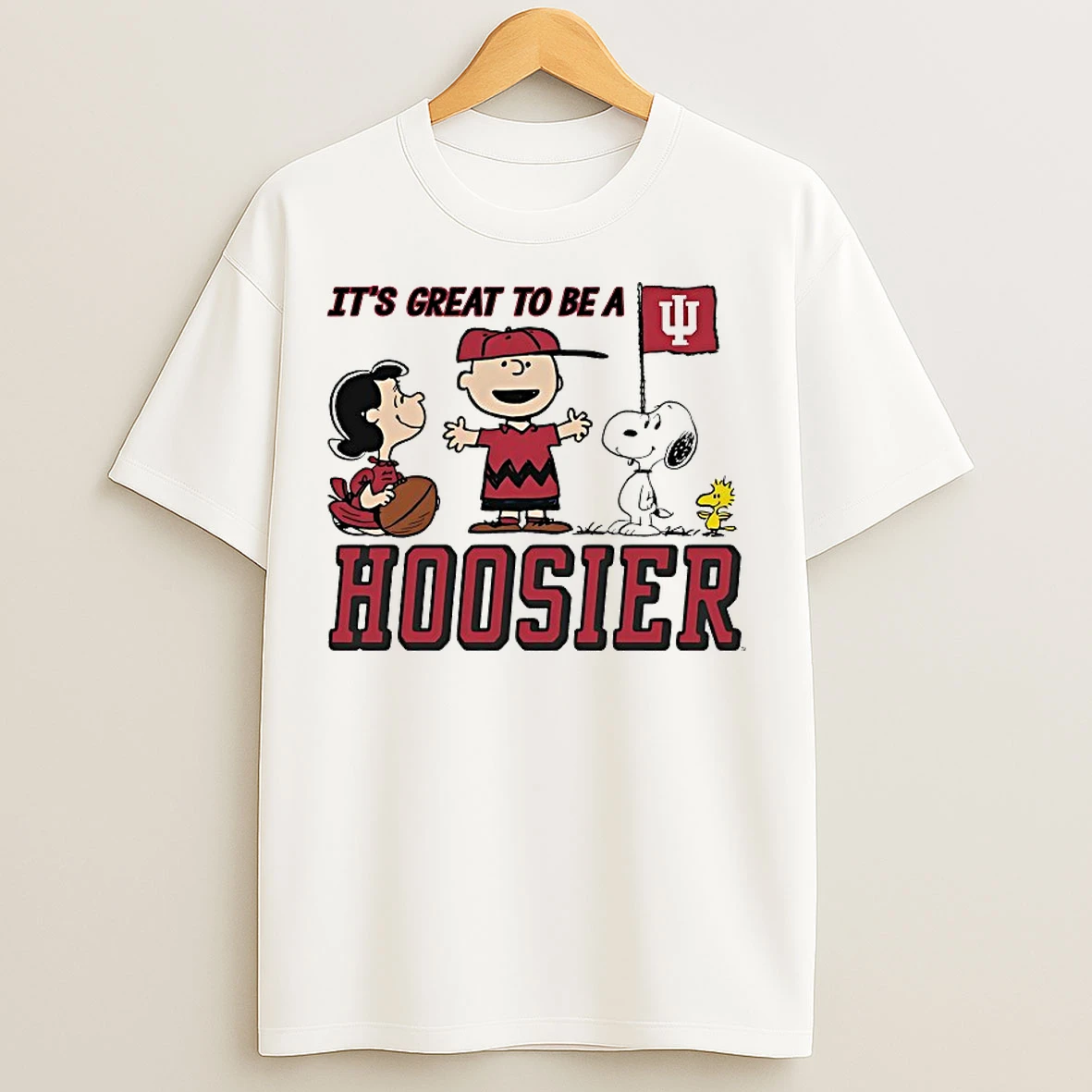 Classic Peanuts X Indiana Hoosier Its Great To Be A Hoosier T Shirts