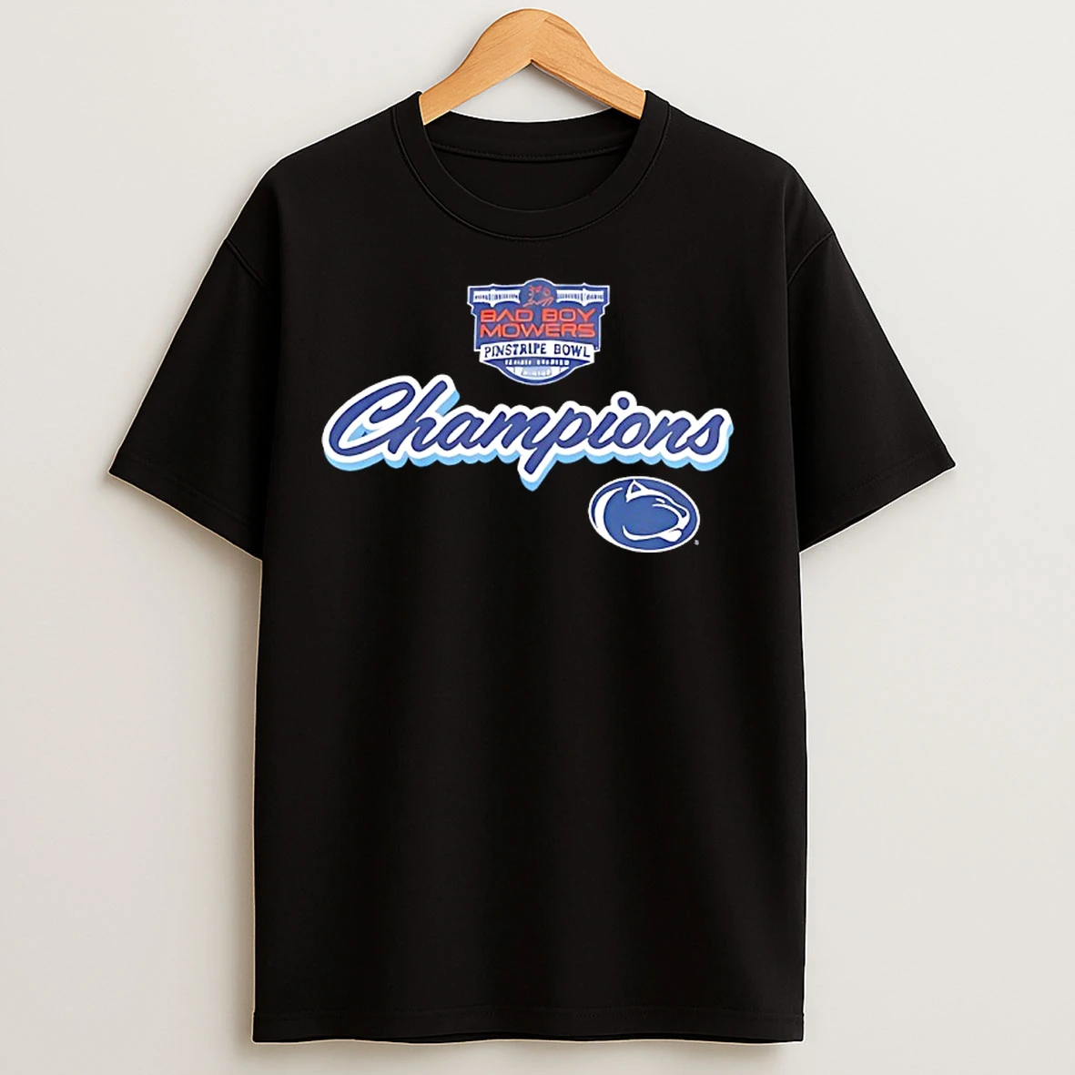 Classic Penn State Nittany Lions 2025 Pinstripe Bowl Champions T Shirts