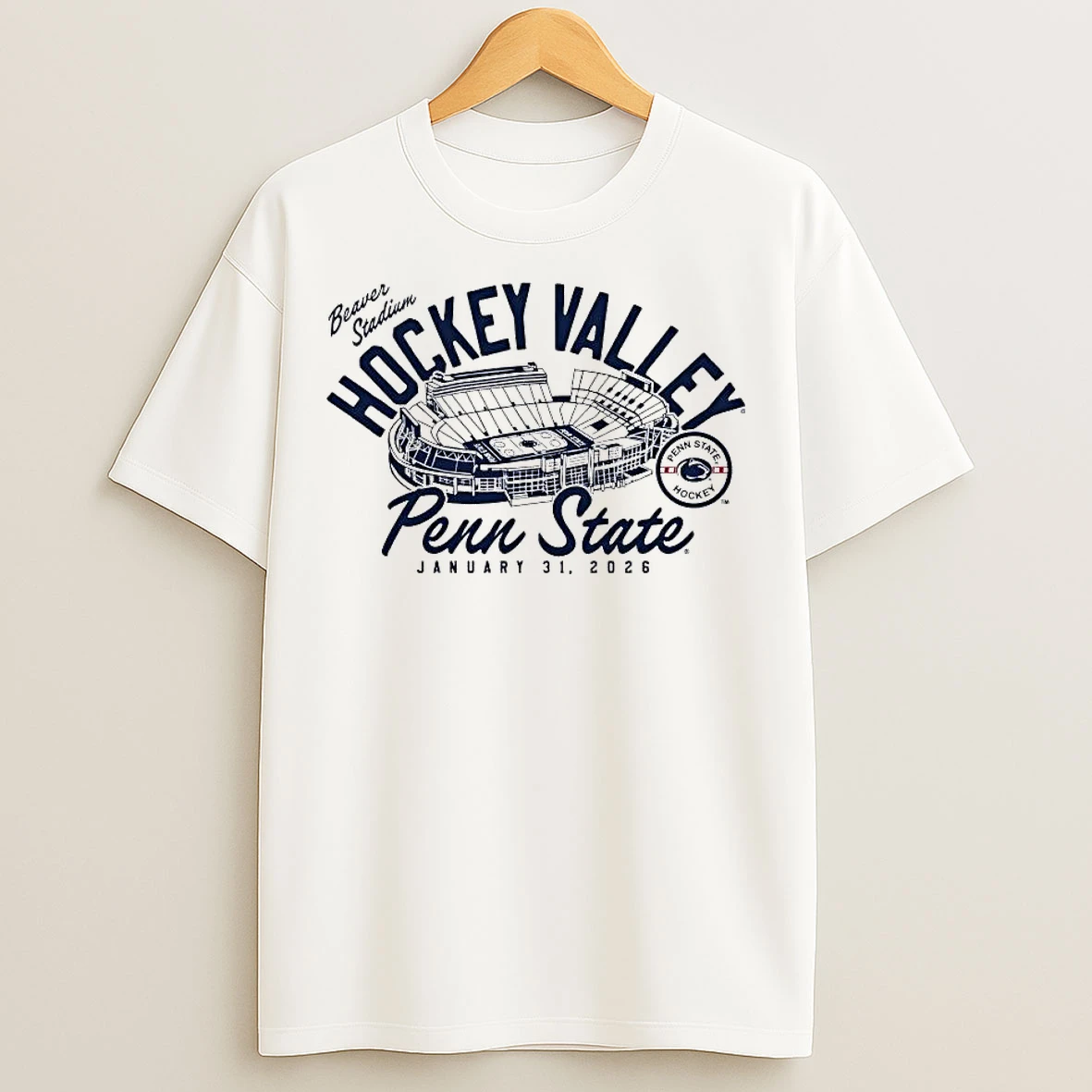 Classic Penn State Nittany Lions Beaver Stadium Hockey Valley 2026 T Shirts
