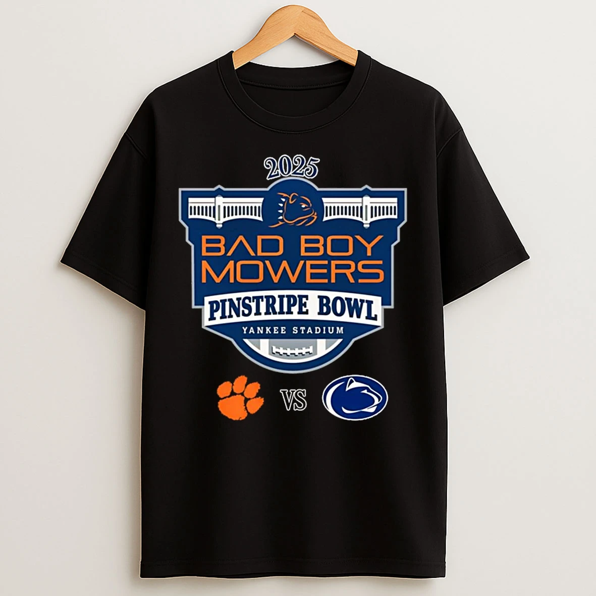 Classic Penn State Nittany Lions Vs Clemson Tigers 2025 Pinstripe Bowl T Shirts