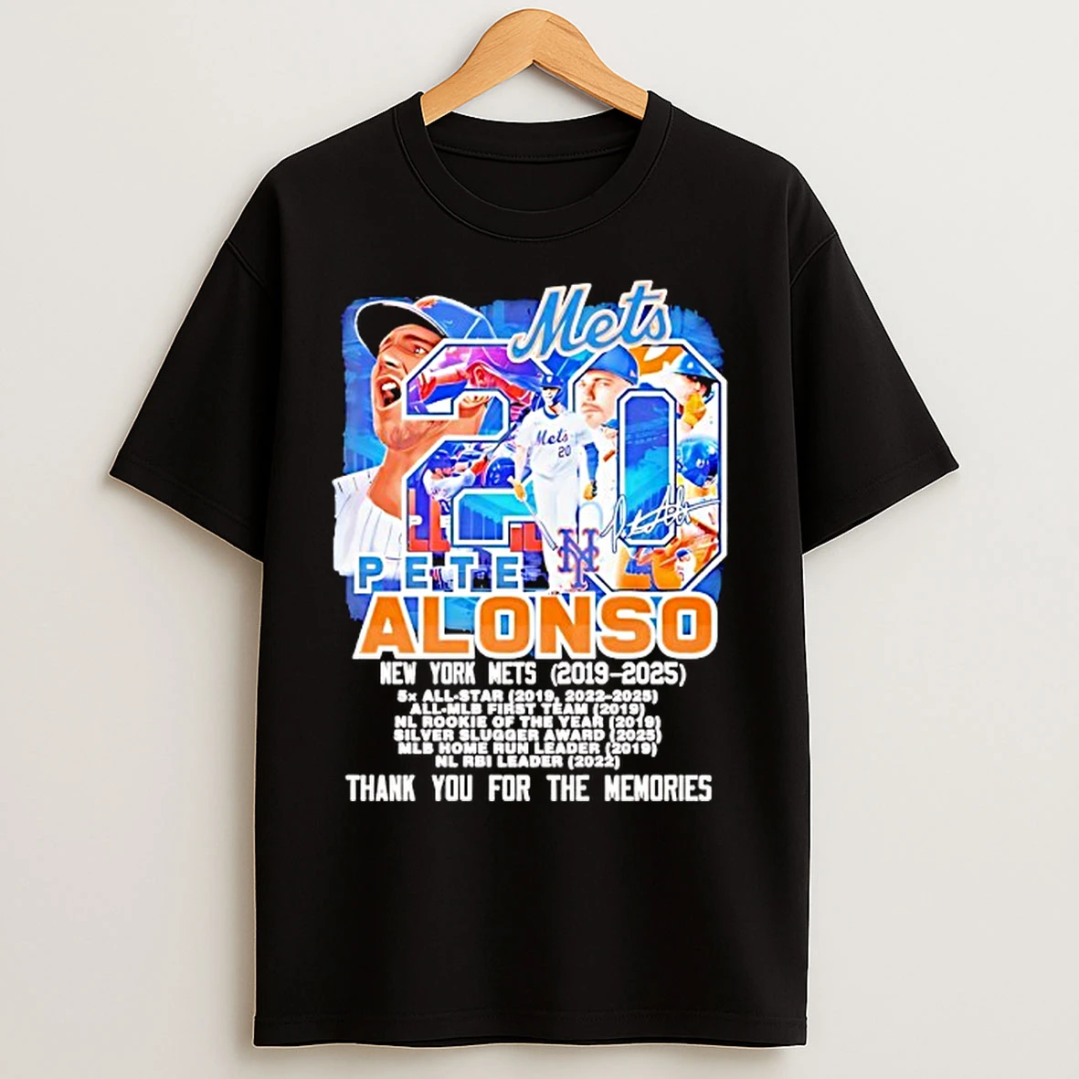Classic Pete Alonso 20 New York Mets 2019 2025 Thanh You For The Memories T Shirts