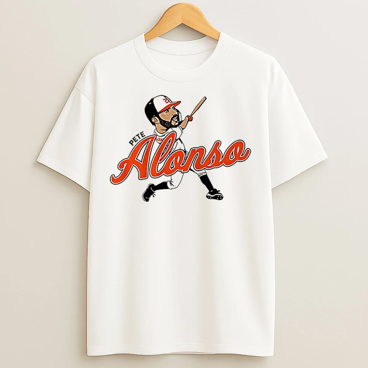 Classic Pete Alonso Baltimore Orioles Mlb Slugger Swing Name Caricature T Shirts