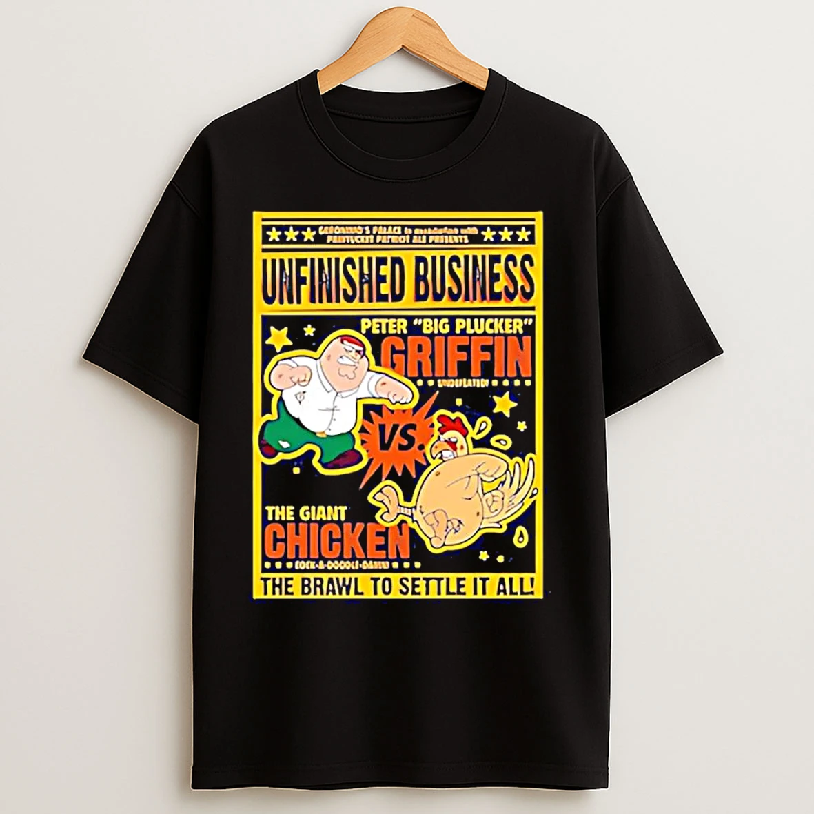 Classic Peter Griffin Vs Giant Chicken Unfinished Business Brawl To Settle It All T Shirts