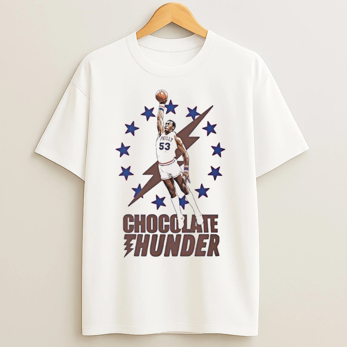 Classic Philadelphia 76ers Chocolate Thunder T Shirts
