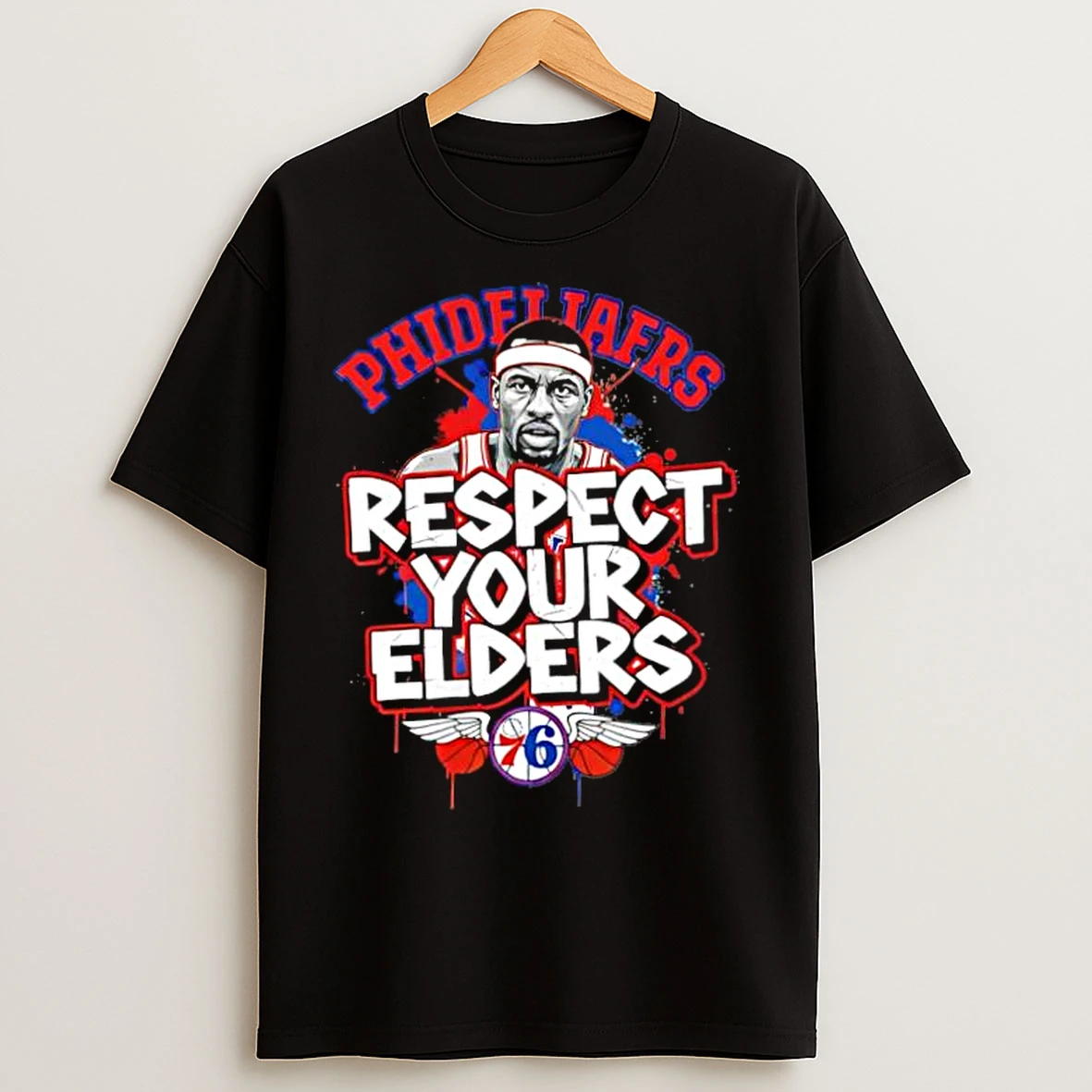 Classic Philadelphia 76ers Respect Your Elders T Shirts