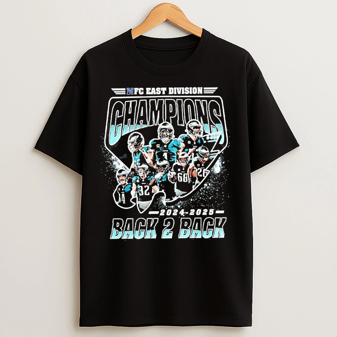 Classic Philadelphia Eagles 2024 2025 Nfc East Division Champions Back 2 Back T Shirts