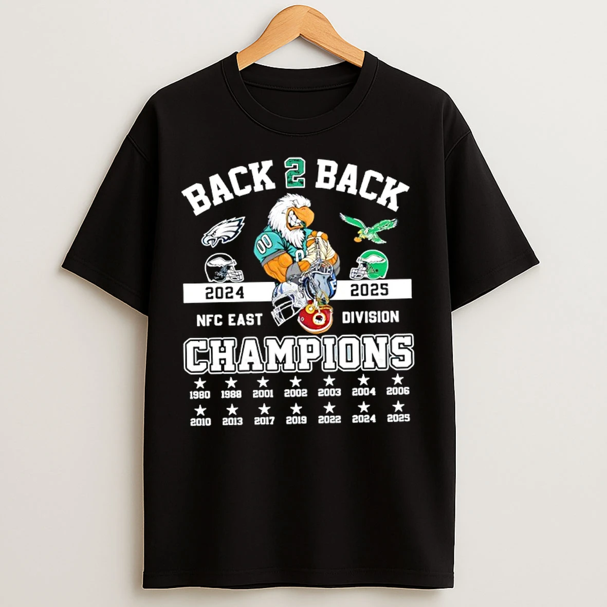Classic Philadelphia Eagles 2025 Nfc East Division Champions Conquer 2024 2025 T Shirts