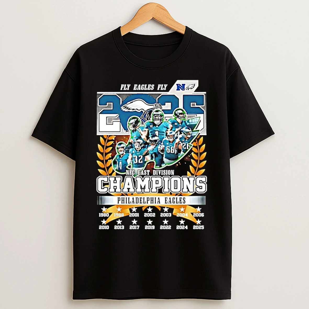 Classic Philadelphia Eagles Fly Eagles Fly 2025 Nfc East Di Champions T Shirts