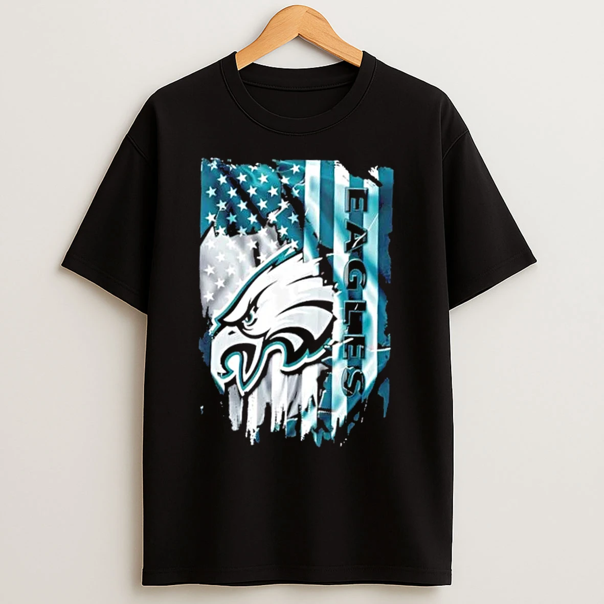 Classic Philadelphia Eagles Football X American Flag T Shirts