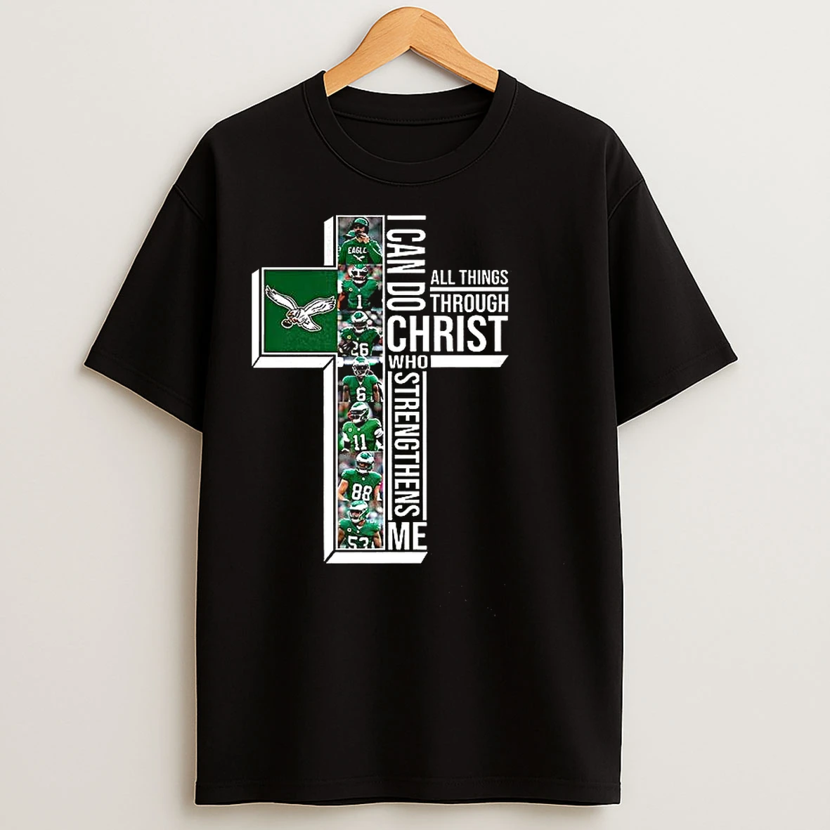 Classic Philadelphia Eagles I Can Do Christ All Things Through Who Strengthens Me T Shirts