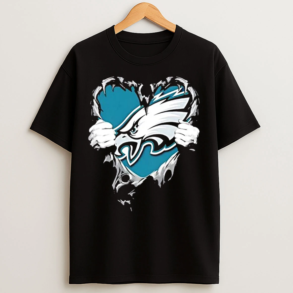 Classic Philadelphia Eagles Rip The Chest Forever In My Heart T Shirts