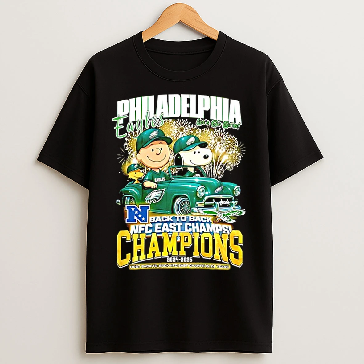 Classic Philadelphia Eagles Snoopy Peanuts Nfc East Division 2025 Champions T Shirts