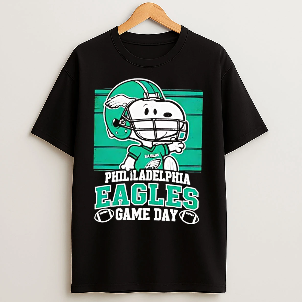 Classic Philadelphia Eagles Snoopy Smiling Game Day Cartoon T Shirts