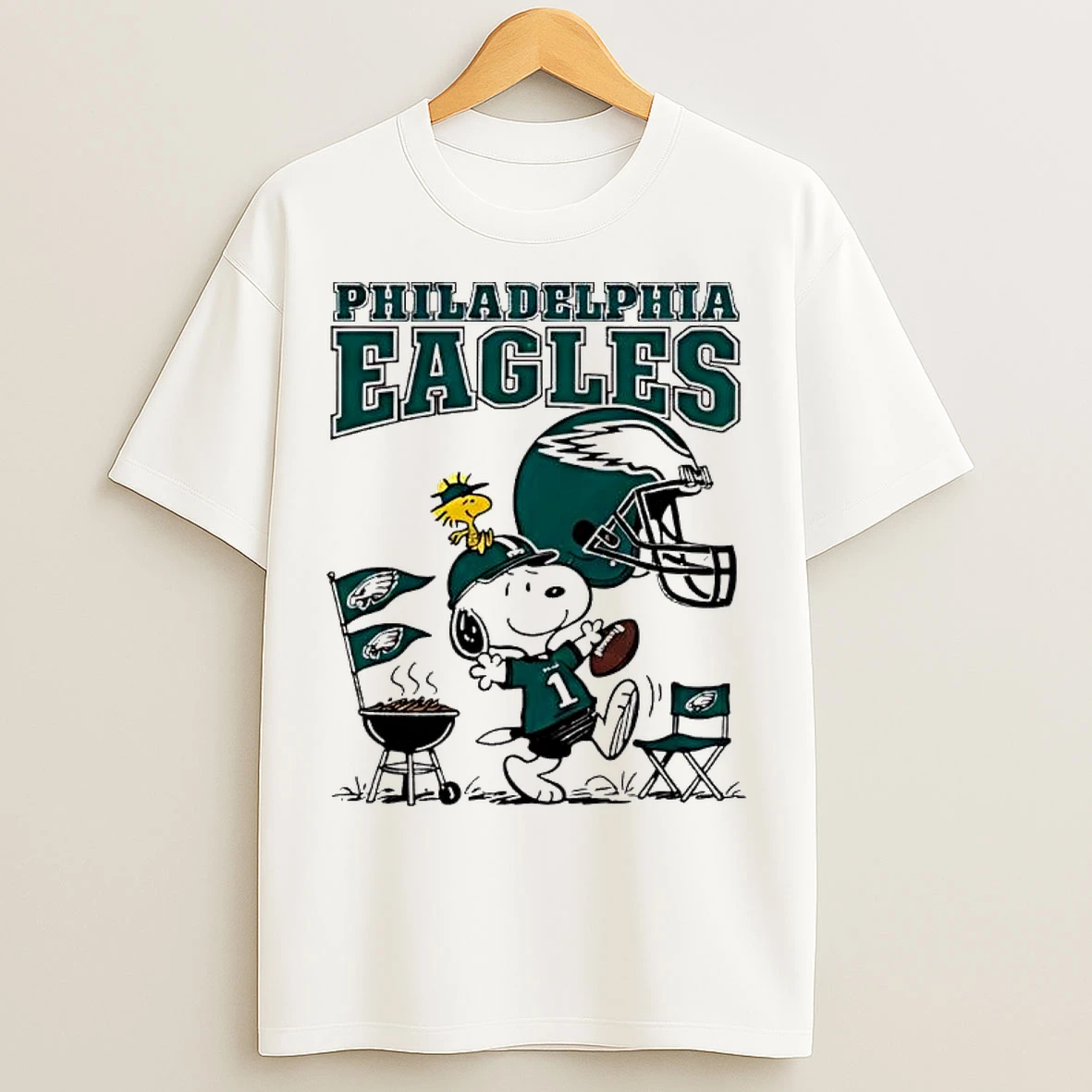 Classic Philadelphia Eagles Snoopy Tailgate Party Peanuts Football T Shirts