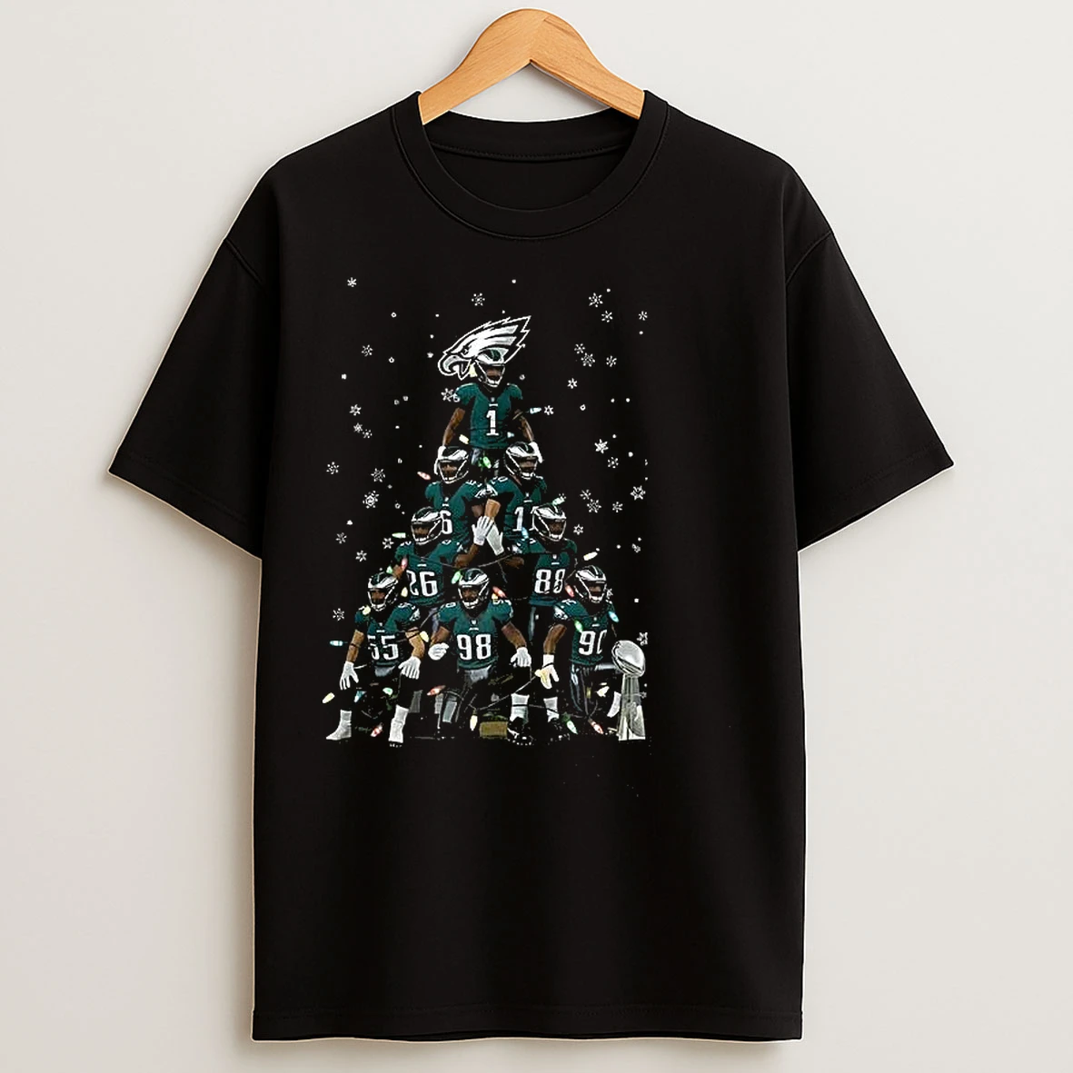 Classic Philadelphia Eagles Teams Christmas Tree T Shirts