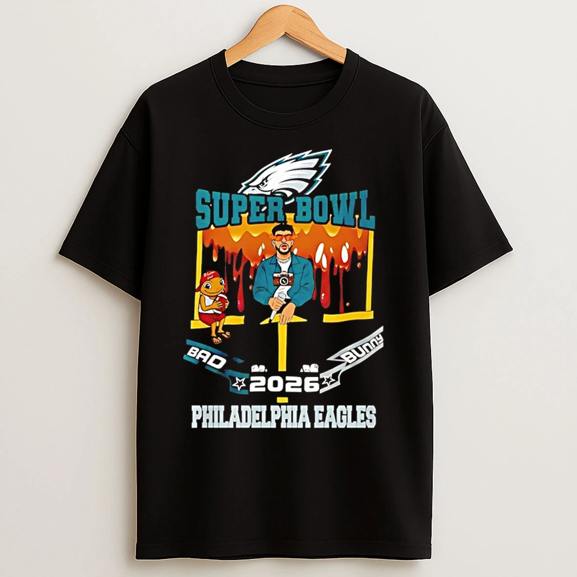 Classic Philadelphia Eagles X Bad Bunny 2025 Nfl Super Bowl T Shirts