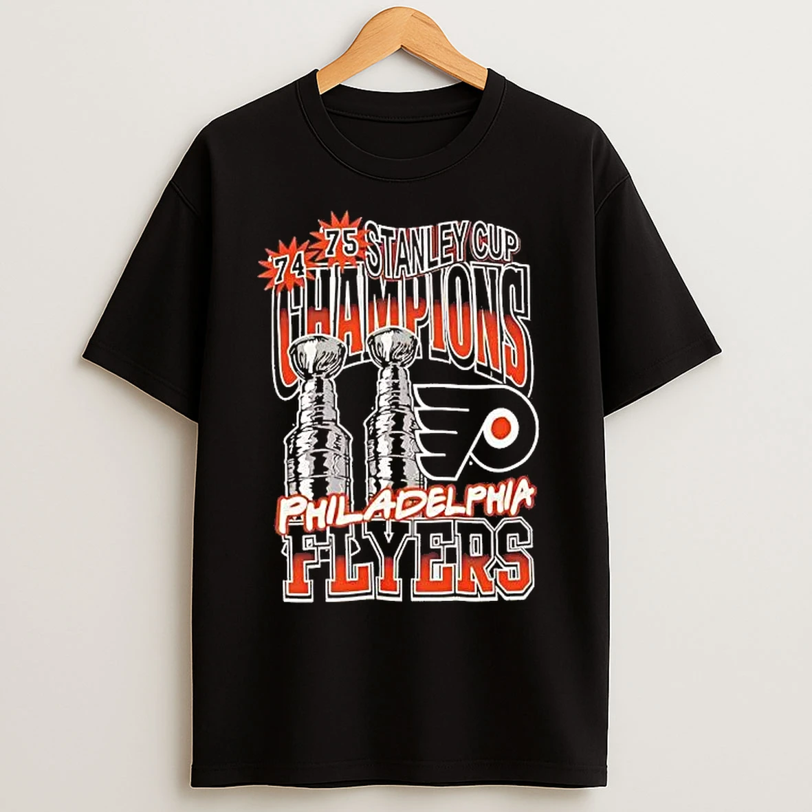 Classic Philadelphia Flyers Back To Back 2x Stanley Cup Champions T Shirts