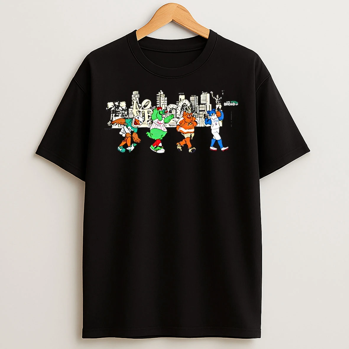 Classic Philly Mascot Skyline Philadelphia Eagles T Shirts