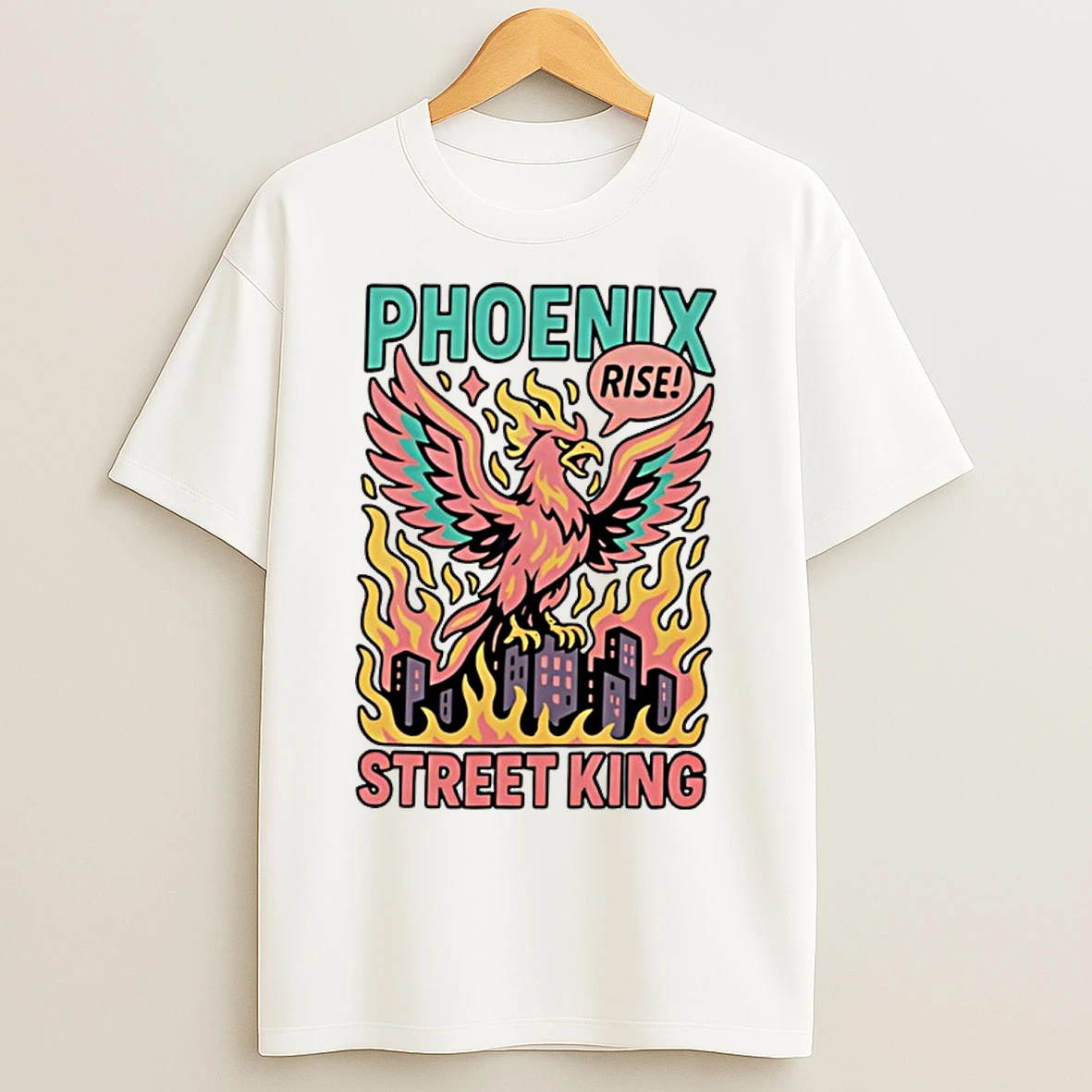 Classic Phoenix Rise Street King T Shirts