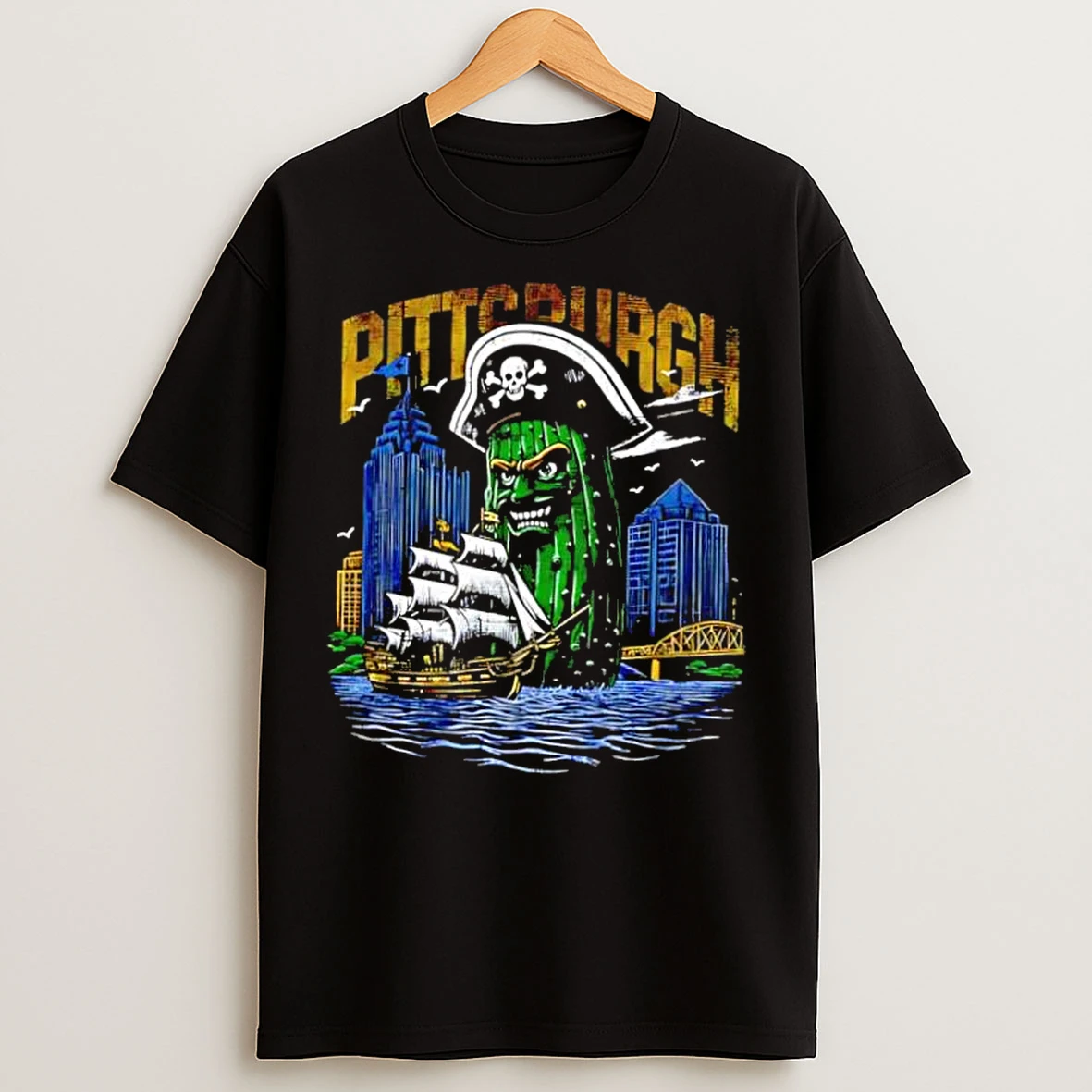 Classic Picklesburgh Pirate Cucumber City T Shirts
