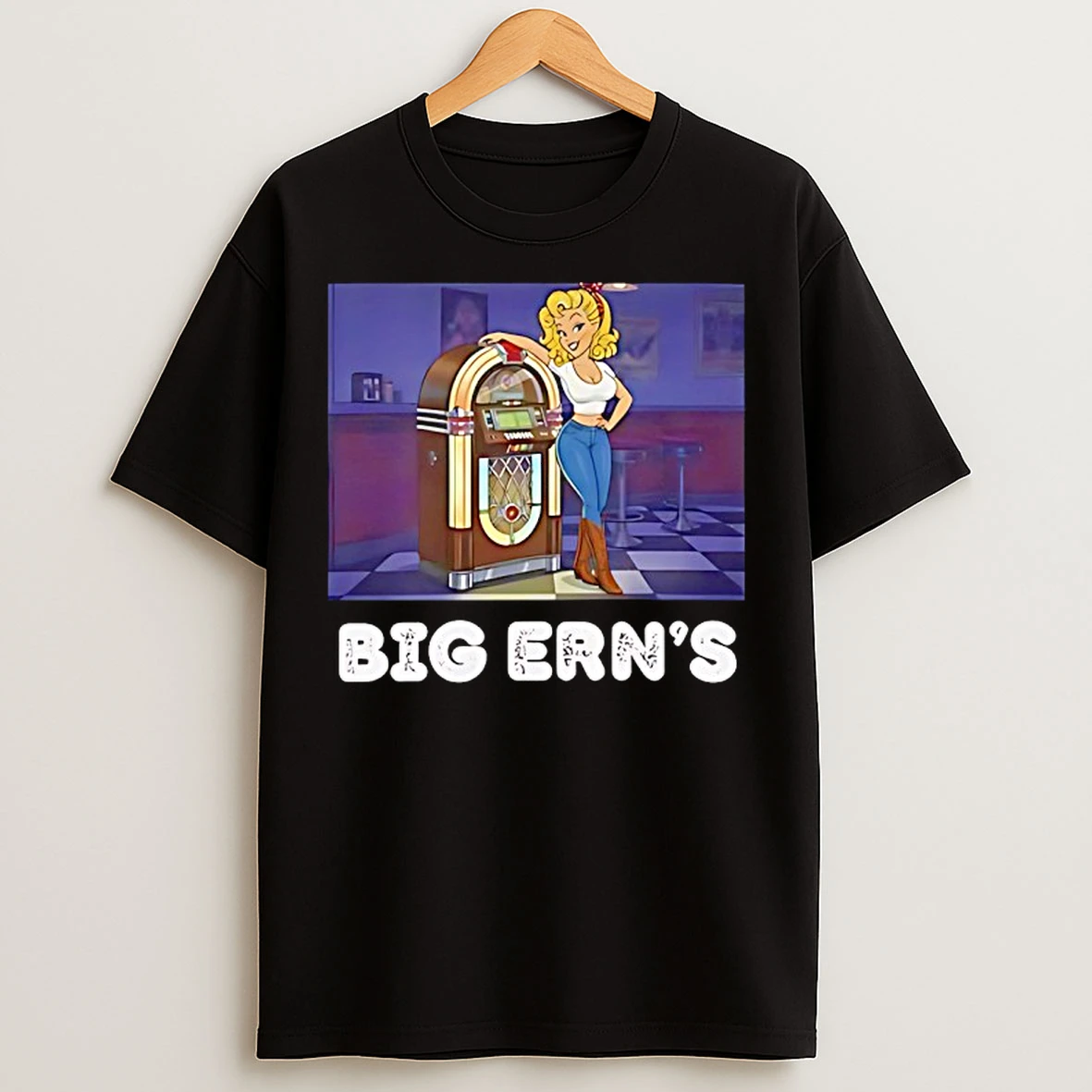 Classic Pin Up Girl Dive Bar Big Erns T Shirts
