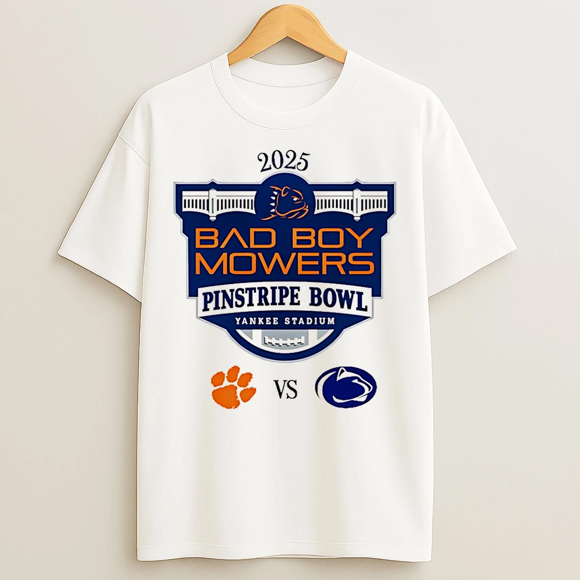 Classic Pinstripe Bowl 2025 Penn State Vs Clemson T Shirts